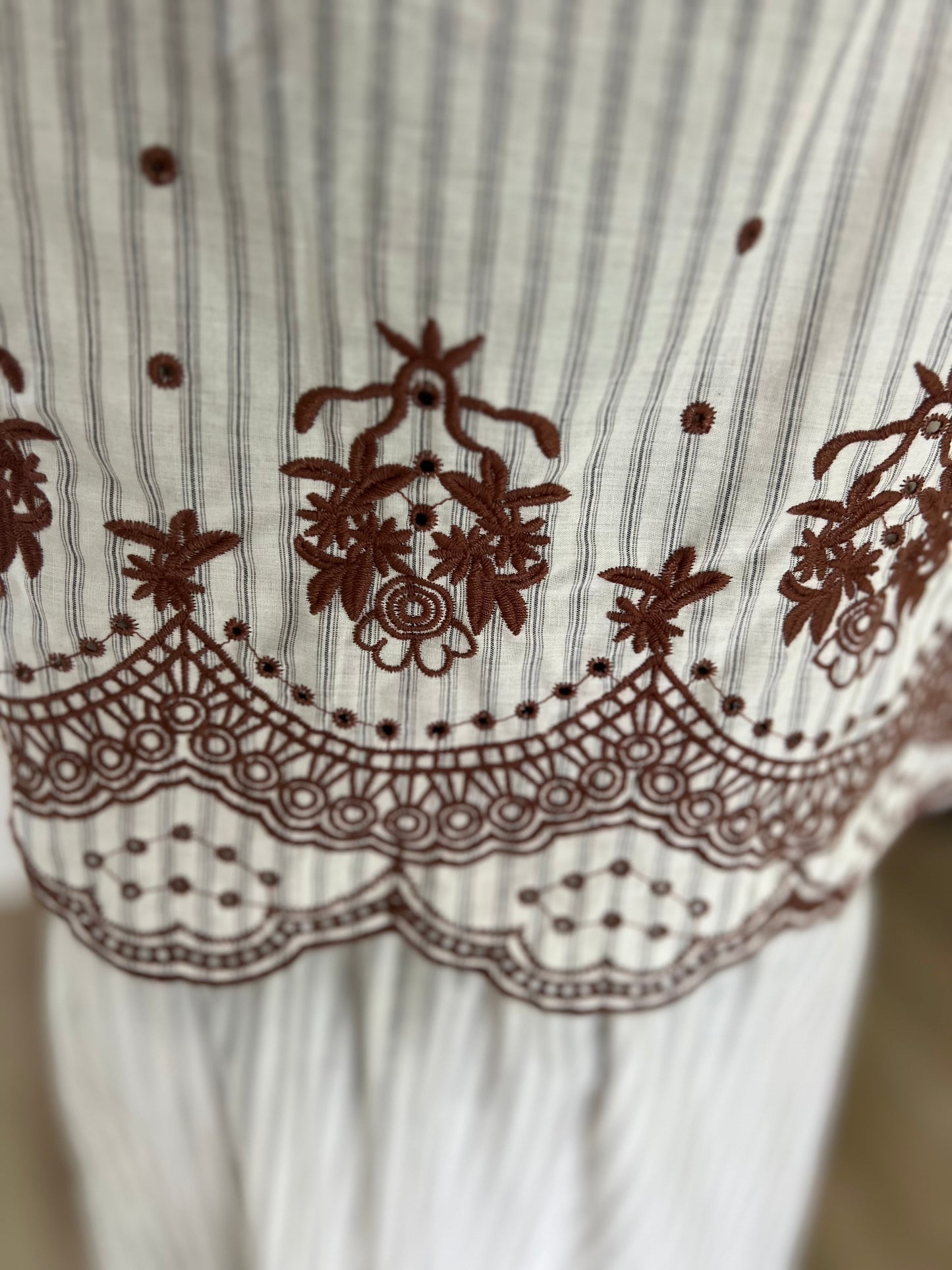 Jupe longue Livia broderie anglaise – coton | Johanna Paris