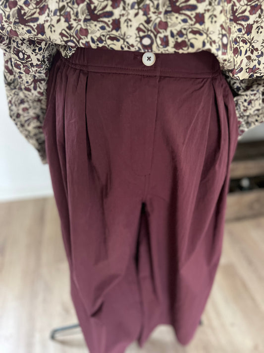 pantalon coton johanna femme jambes larges