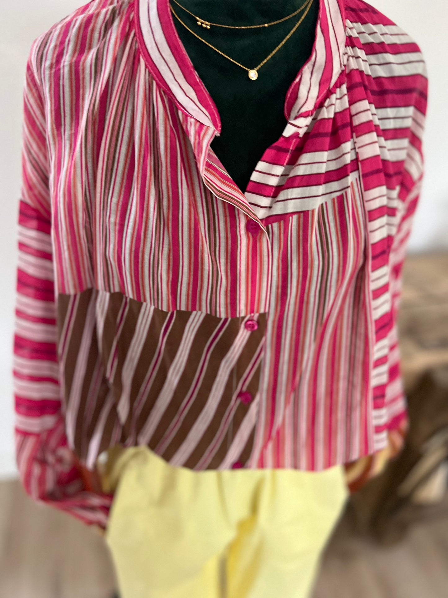 Blouse Patchwork Coloré Johanna Paris – Blouse Femme Tendance