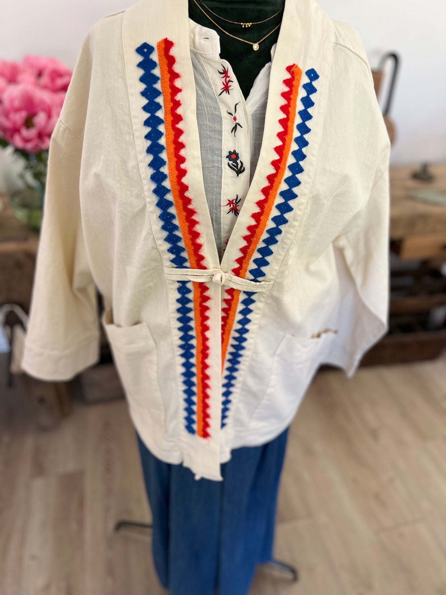 Veste Kimono Mona – Johanna Paris | 100% Coton | Taille Unique (36-42)