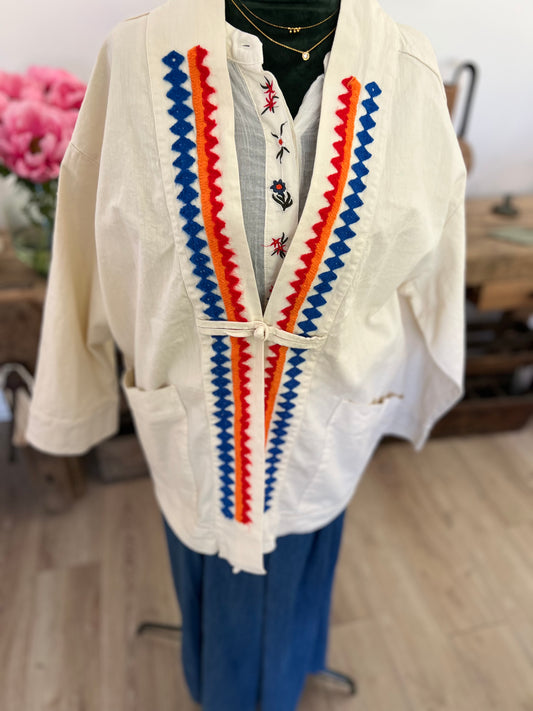 Veste Kimono Mona – Johanna Paris | 100% Coton | Taille Unique (36-42)