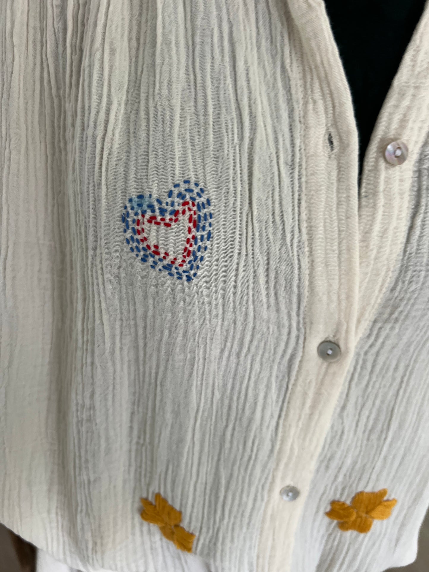 Robe gaze de coton brodée – Johanna Paris