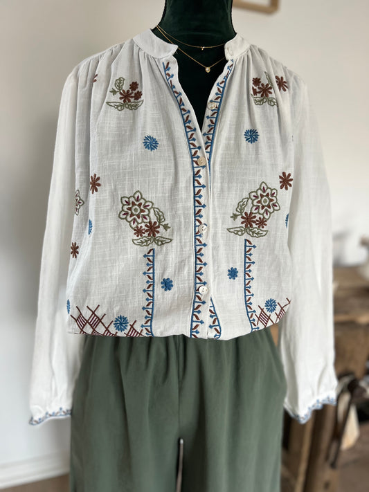 Blouse Brodée Élégance – Johanna Paris