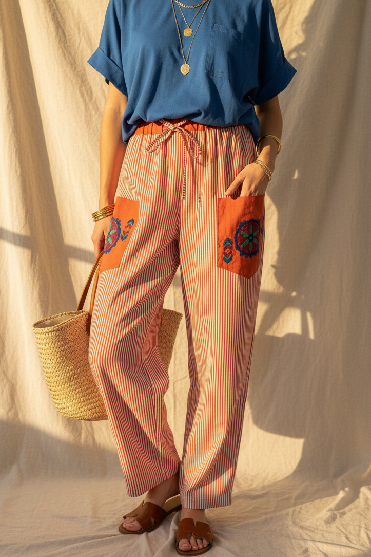 Pantalon Magic brodé Johanna Paris