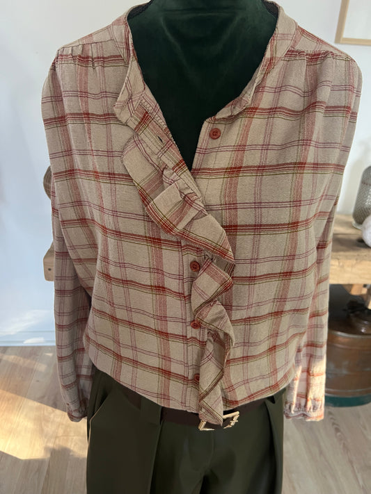Chemise Vic oversize à détail froufrou | Johanna Paris