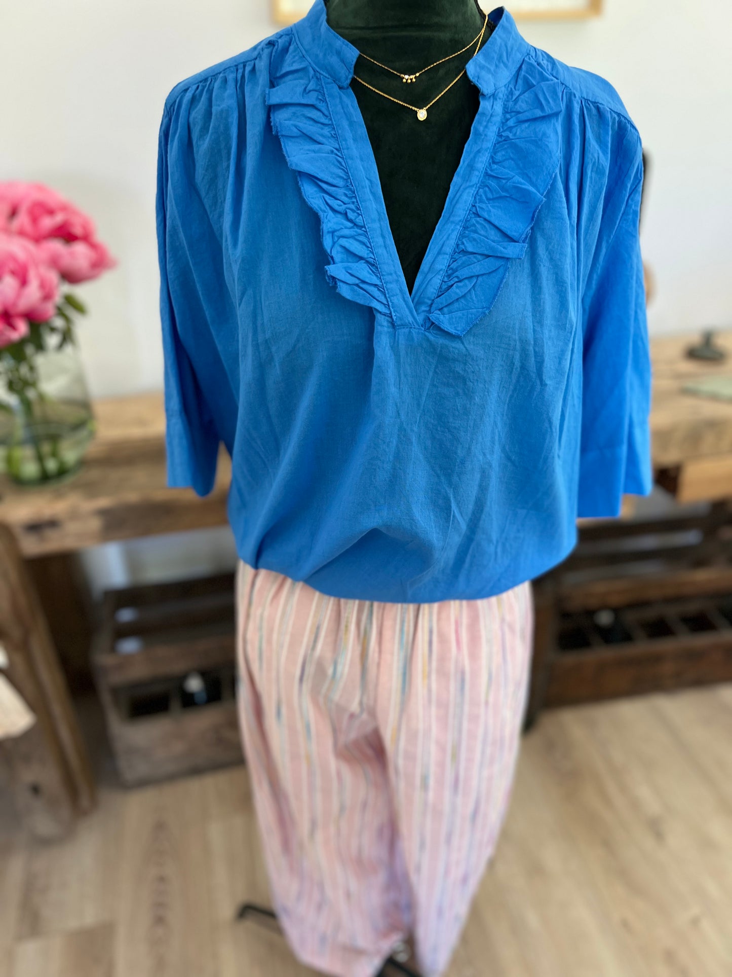 Blouse Julie – Johanna Paris | 100% Coton | Taille Unique (36-42)